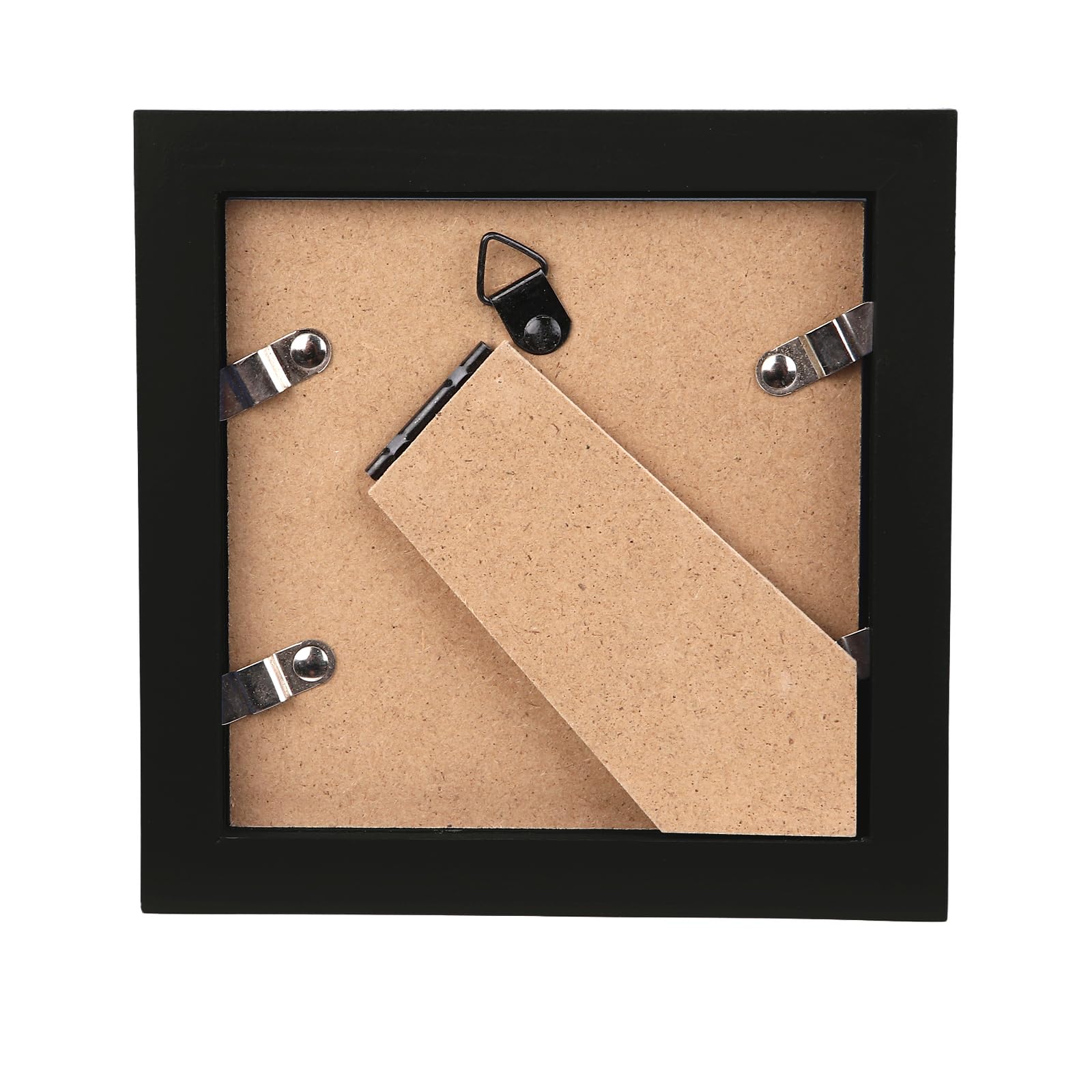 wyooxoo 4x4 Picture Frames Set of 2 Solid Wood Photo Frames Colorful Frame with HD Plexiglass, Wall or Tabletop Display, Black